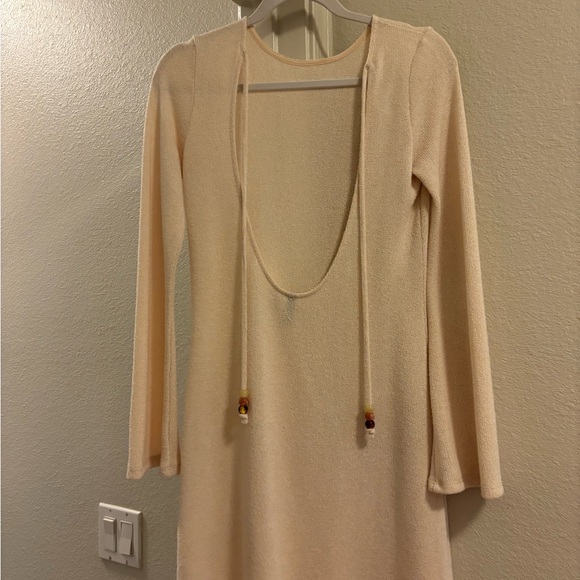 Urban Outfitters Cream Long Sleeve Dress - Picture 3 of 4